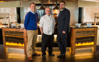 Skyline Queenstown General Manager Lyndon Thomas, Stratosfare Executive Chef Danny Miller and Food and Beverage Manager Pierre Poyet 